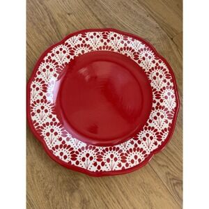 Pioneer Woman "Betsy Red" - 10.5 Inch Stoneware Dinner Plate